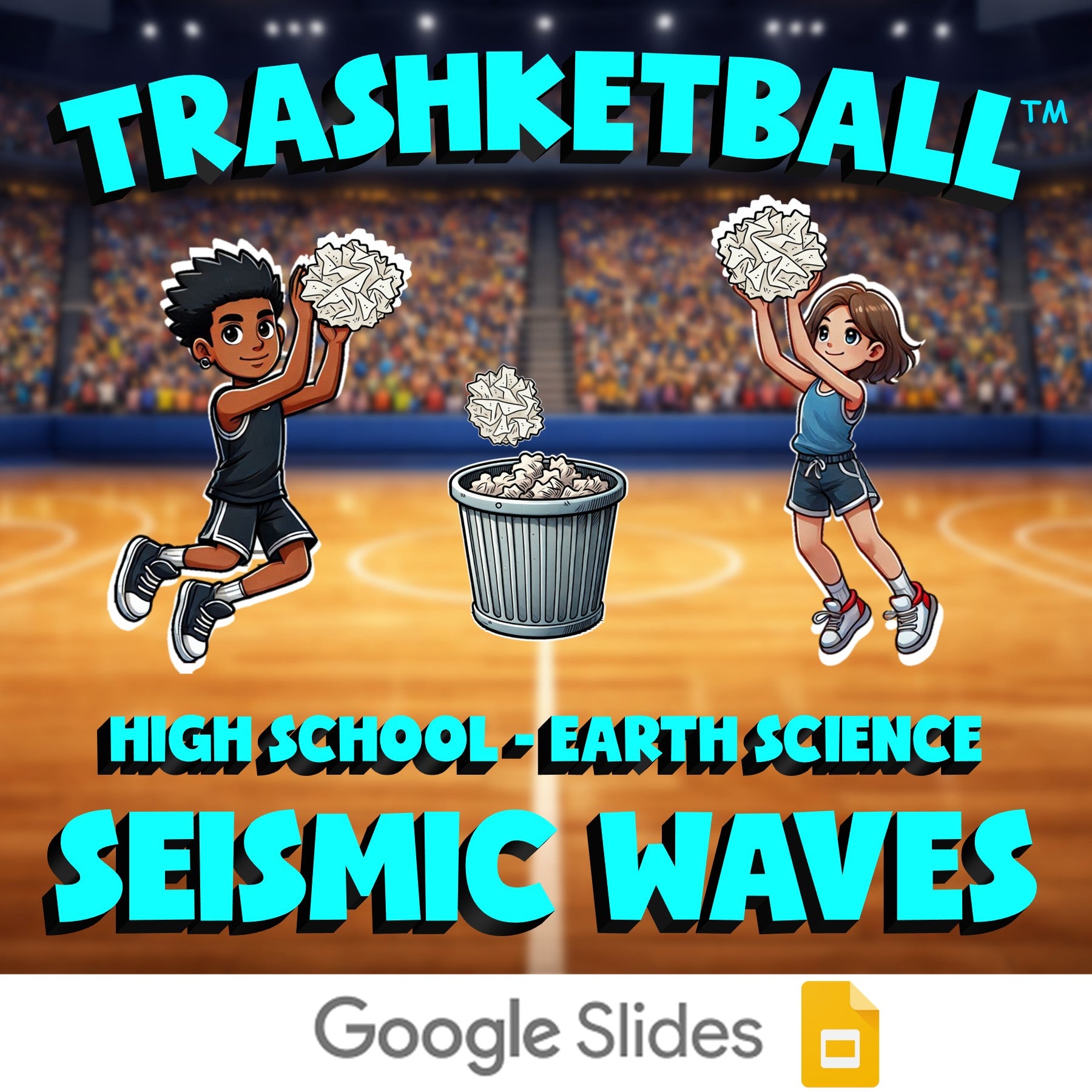 Seismic Waves TRASHKETBALL Game - No Prep Earth Science Review Activity