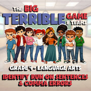 Identify Run On Sentences & Comma Errors BIG TERRIBLE GAME - Grade 4 ELA Review
