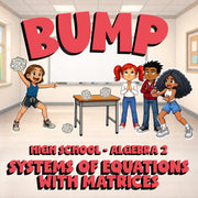 Systems of Equations with Matrices BUMP Math Game - No Prep Algebra 2 Review