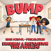 Bearings & Navigation Trig Problems BUMP Math Game - No Prep PreCalculus Review