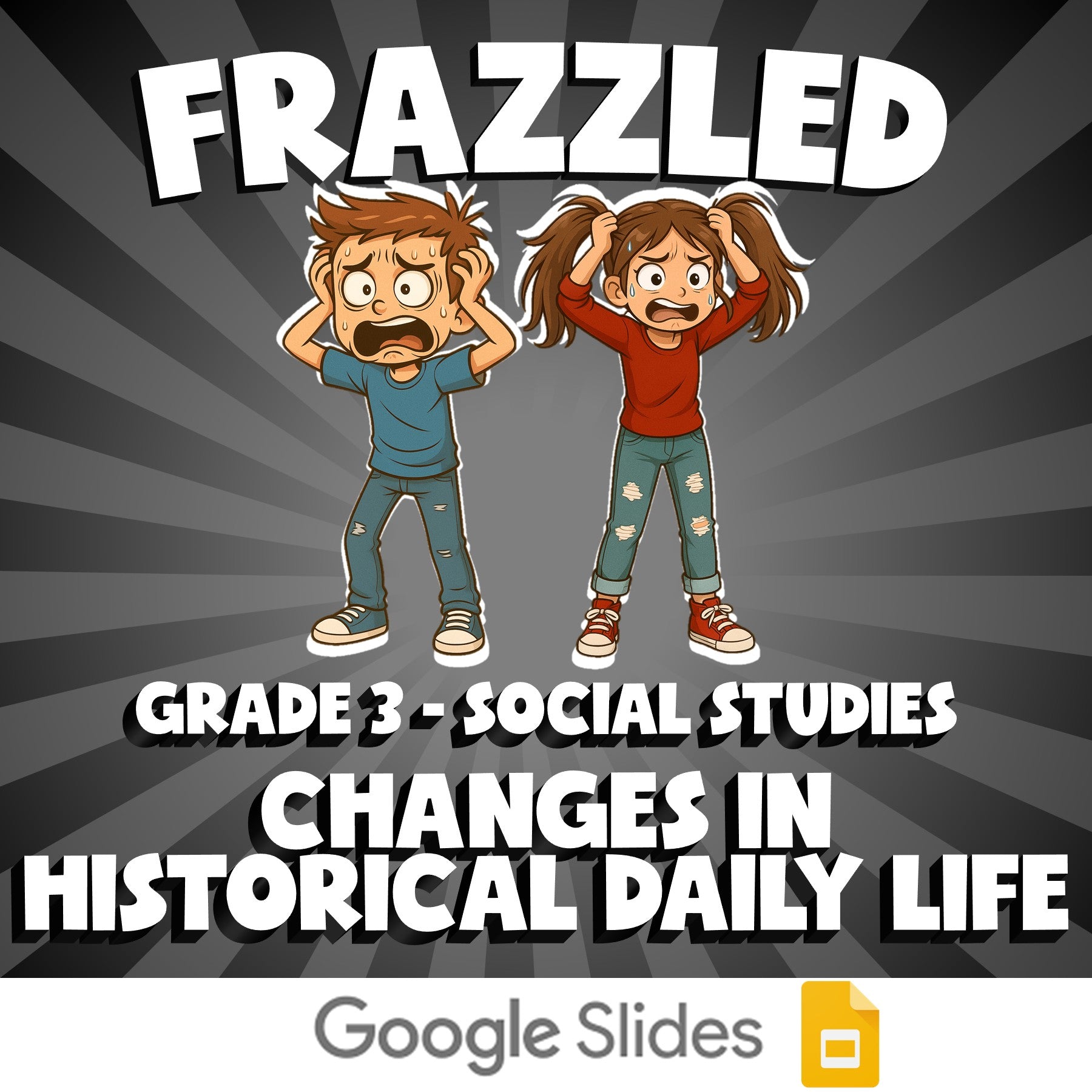 Changes in Historical Daily Life FRAZZLED Socials Game - No Prep Grade 3 Review
