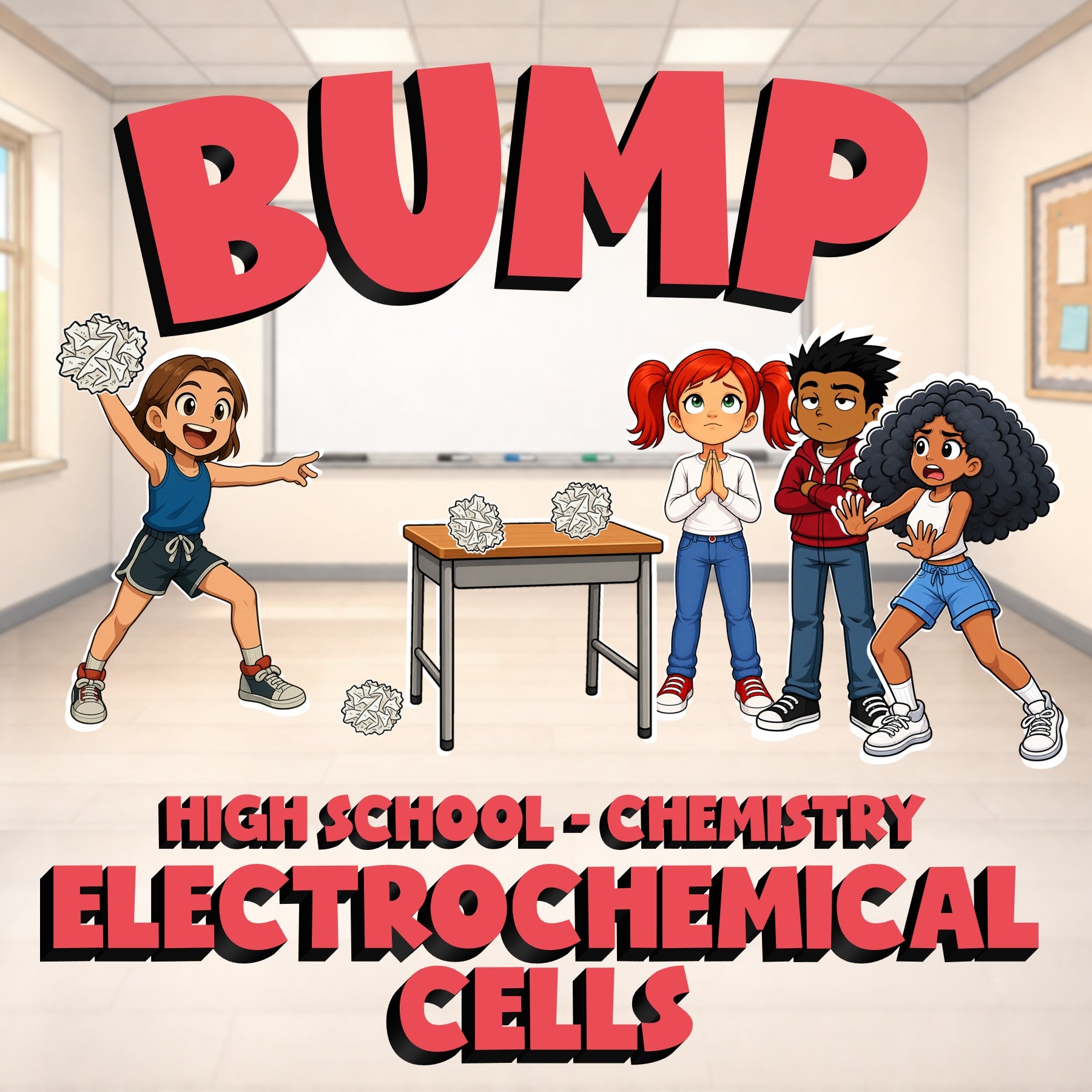 Electrochemical Cells BUMP Science Game - No Prep Chemistry Review Activity