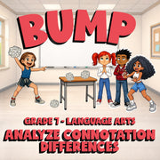 Analyze Connotation Differences BUMP ELA Game - No Prep Grade 7 Review Activity