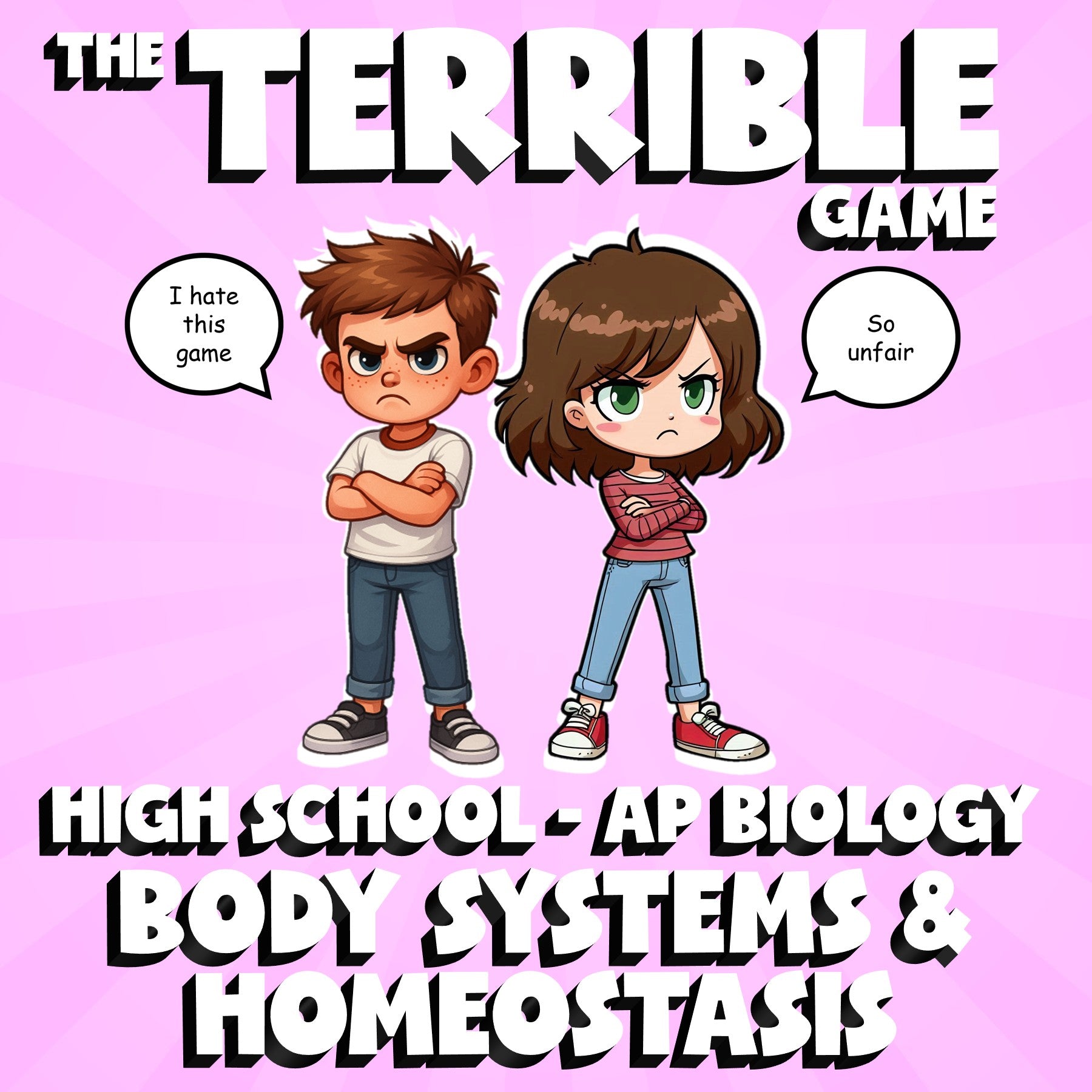 Body Systems & Homeostasis THE TERRIBLE GAME - No Prep AP Biology Science Review