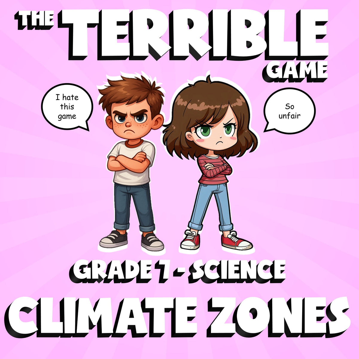 Climate Zones THE TERRIBLE GAME - No Prep Grade 7 Science Review Activity