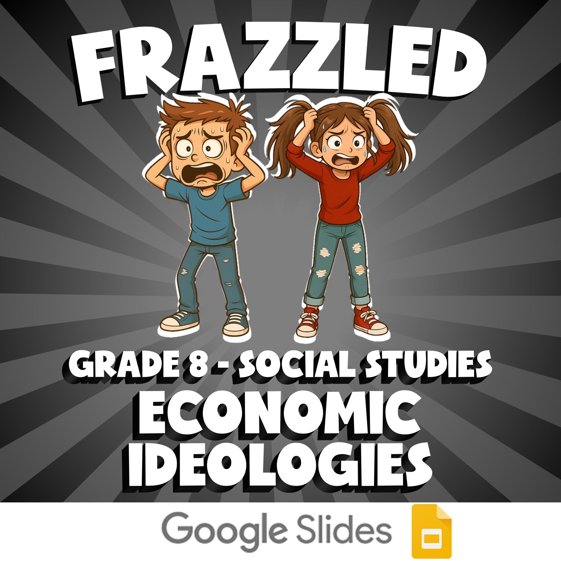 Economic Ideologies FRAZZLED Socials Game - No Prep Grade 8 Review Activity