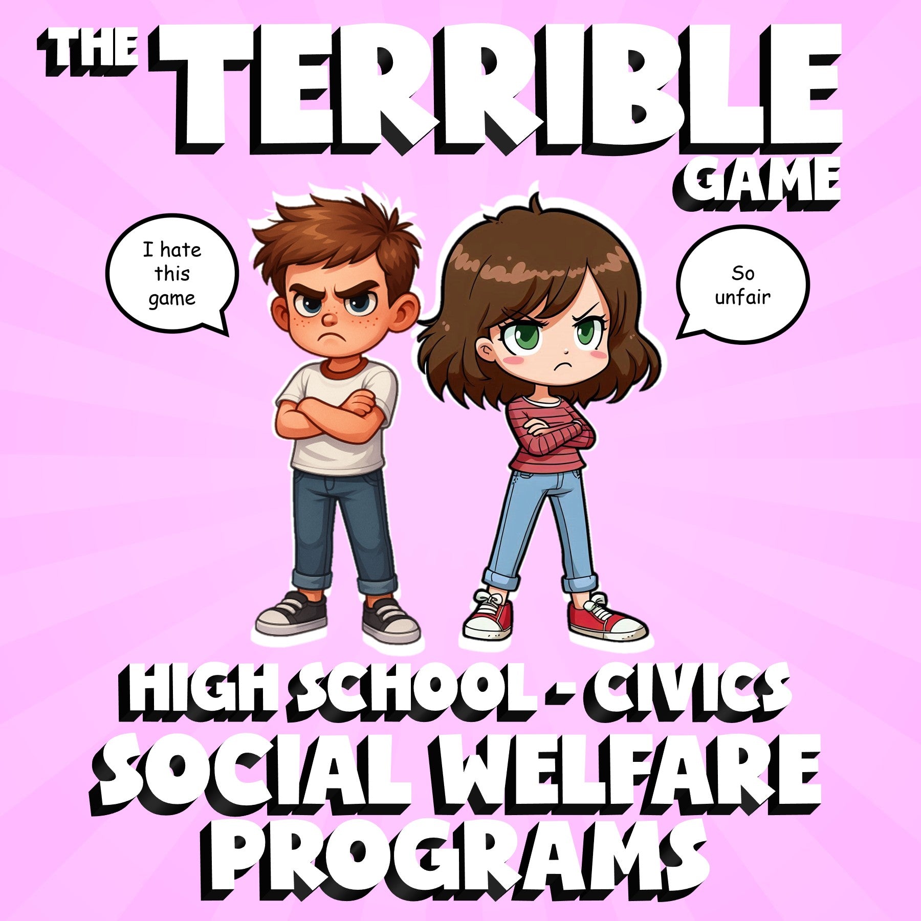 Social Welfare Programs THE TERRIBLE GAME - No Prep Civics Review Activity