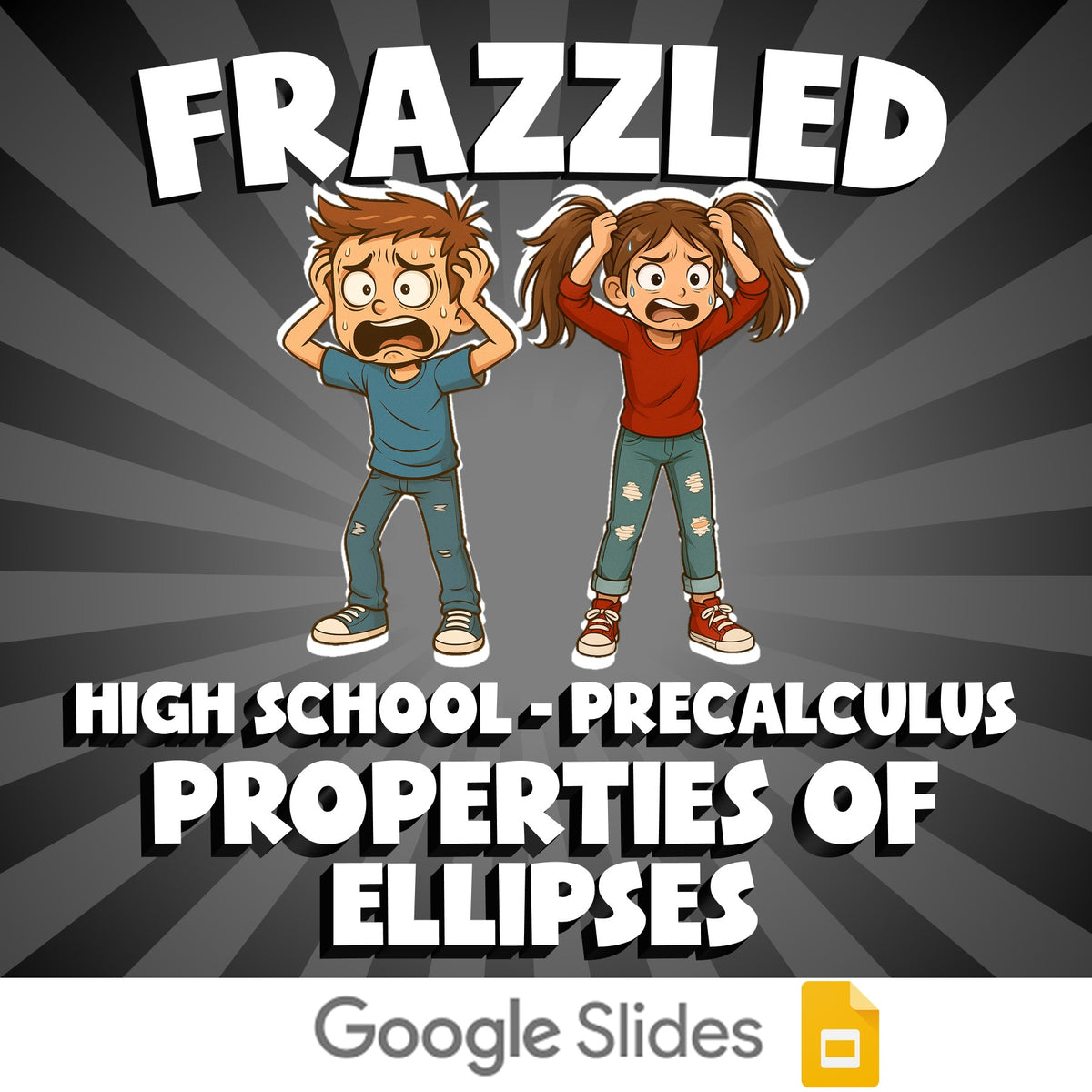 Properties of Ellipses FRAZZLED Math Game - No Prep PreCalculus Review Activity