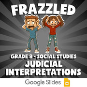 Judicial Interpretations FRAZZLED Socials Game - No Prep Grade 8 Review Activity