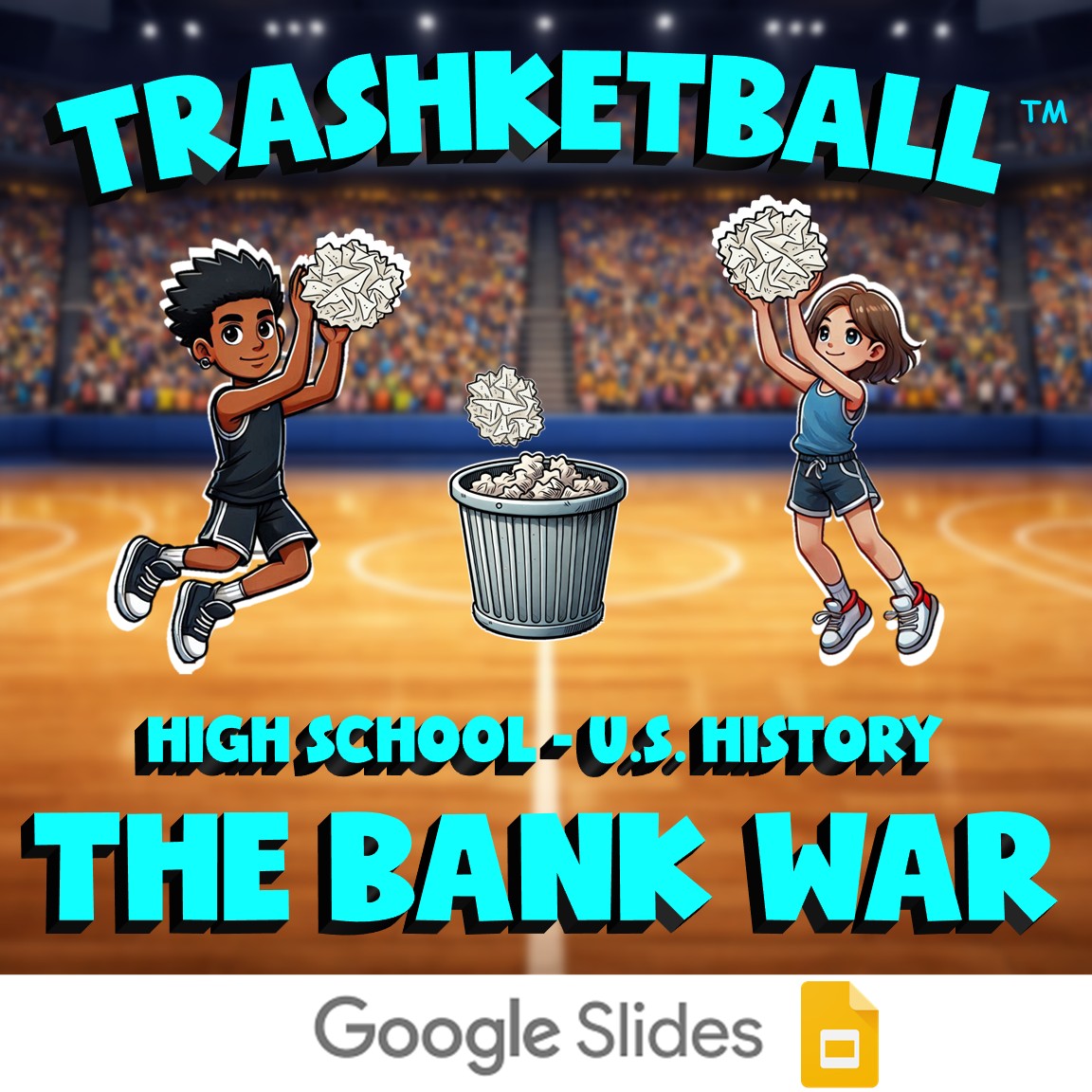The Bank War TRASHKETBALL U.S. History Game - No Prep Review Activity