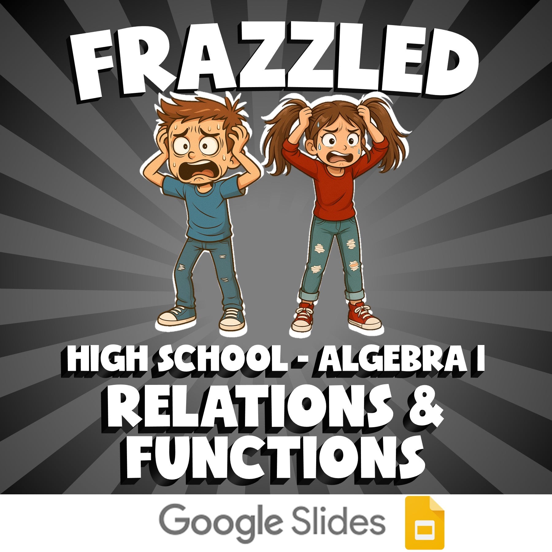 Relations & Functions FRAZZLED Math Game - No Prep Algebra 1 Review Activity