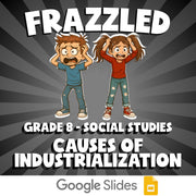 Causes of Industrialization FRAZZLED Socials Game - No Prep Grade 8 Review