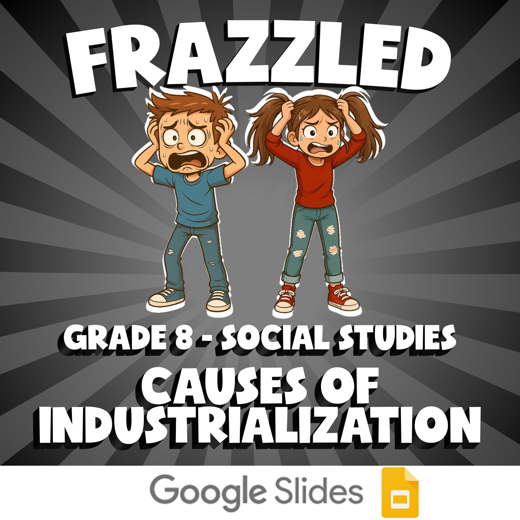 Causes of Industrialization FRAZZLED Socials Game - No Prep Grade 8 Review