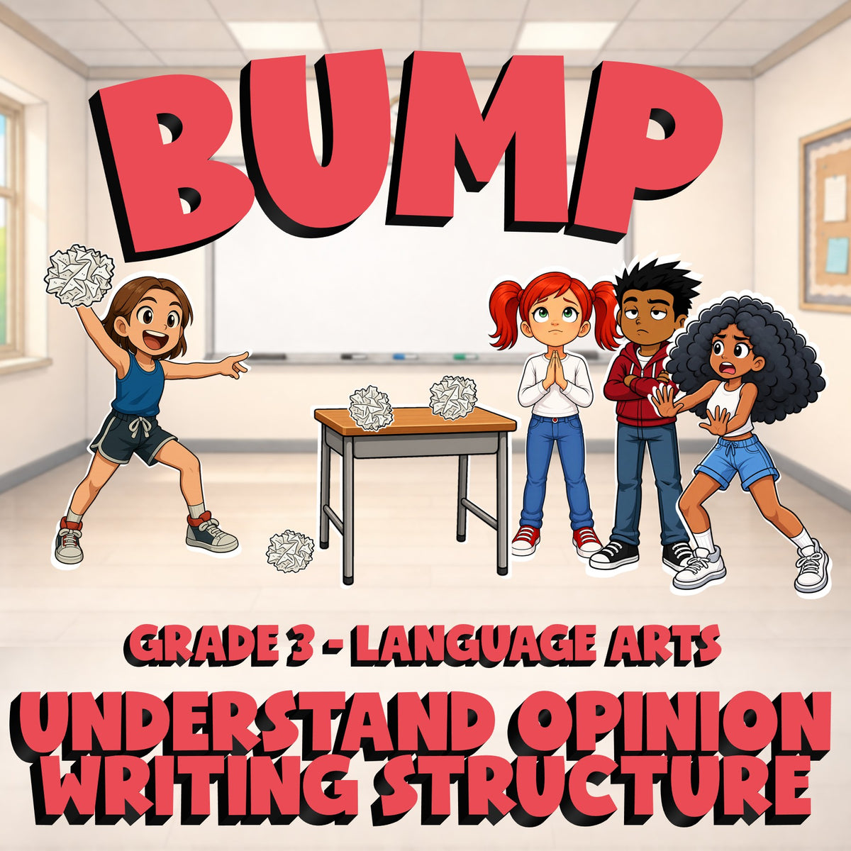 Understand Opinion Writing Structure BUMP ELA Game - No Prep Grade 3 Review