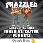 Inner vs. Outer Planets FRAZZLED Science Game - No Prep Grade 9 Review Activity