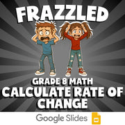 Calculate Rate of Change FRAZZLED Math Game - No Prep Grade 8 Review Activity