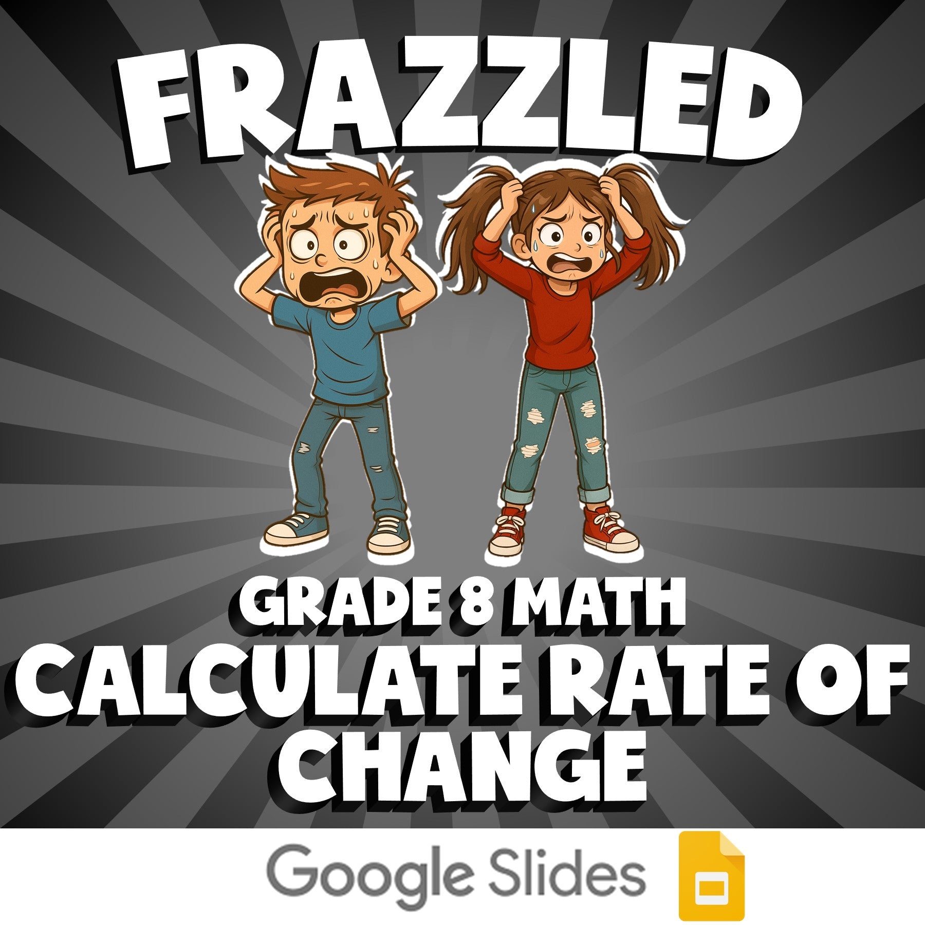 Calculate Rate of Change FRAZZLED Math Game - No Prep Grade 8 Review Activity