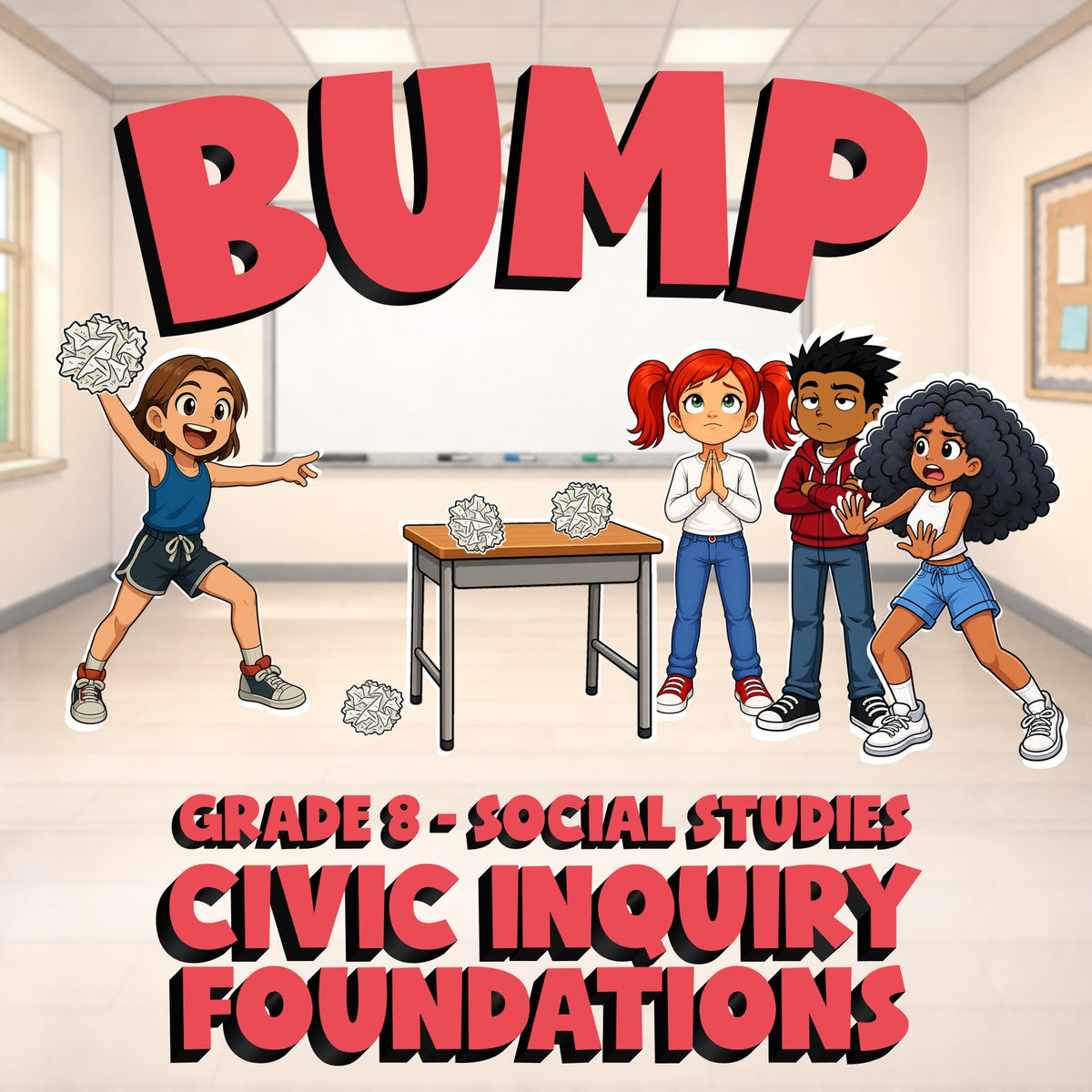 Civic Inquiry Foundations BUMP Socials Game - No Prep Grade 8 Review Activity