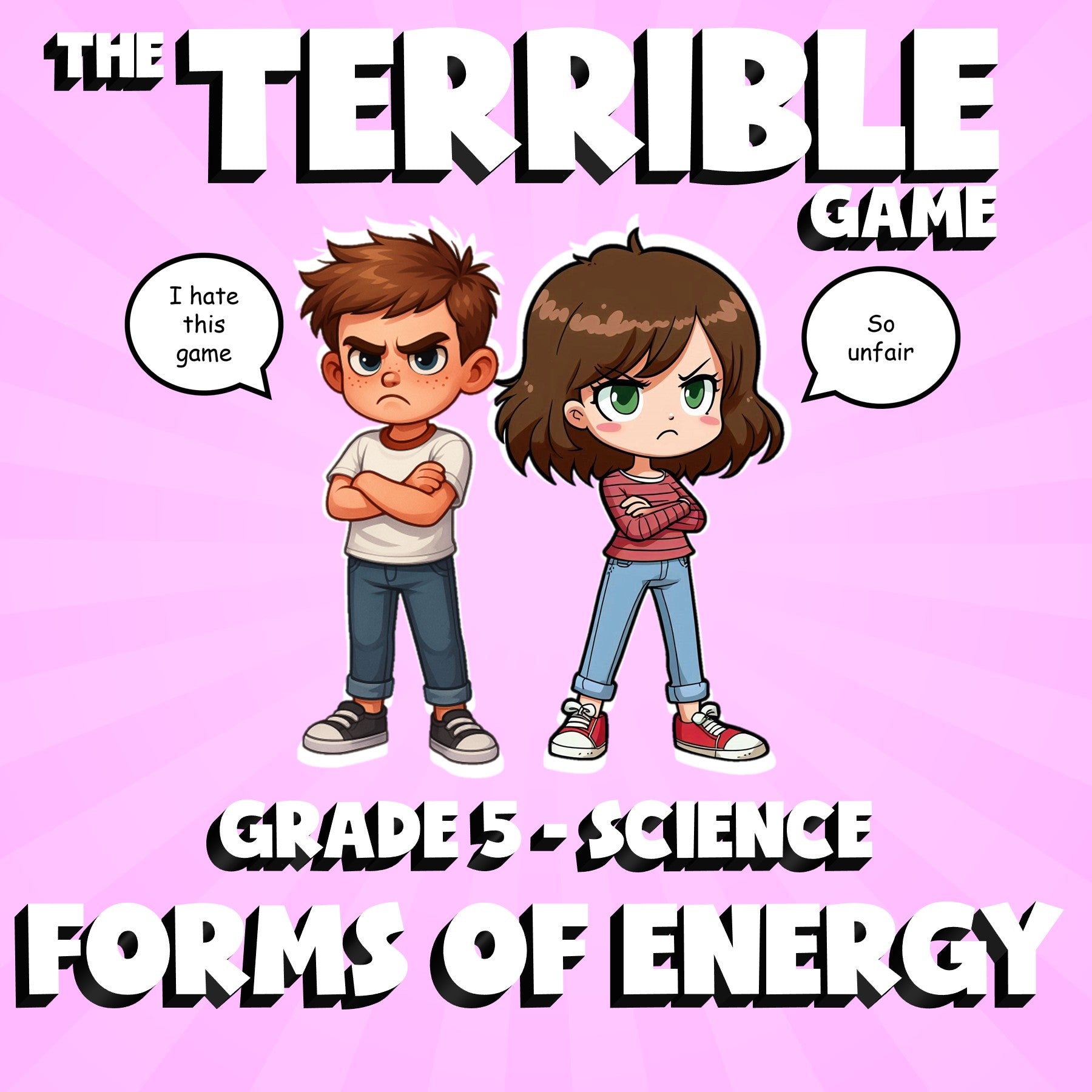 Forms of Energy THE TERRIBLE GAME - No Prep Grade 5 Science Review Activity