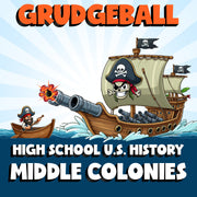 Middle Colonies GRUDGEBALL U.S. History Game - No Prep Review Activity