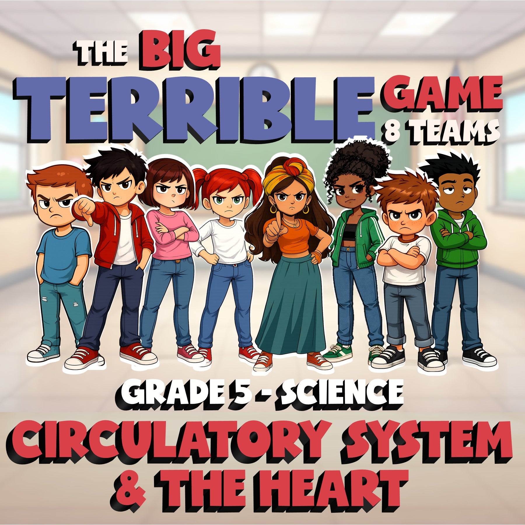 Circulatory System & the Heart BIG TERRIBLE GAME - Grade 5 Science Review