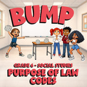 Purpose of Law Codes BUMP Socials Game - No Prep Grade 6 Review Activity