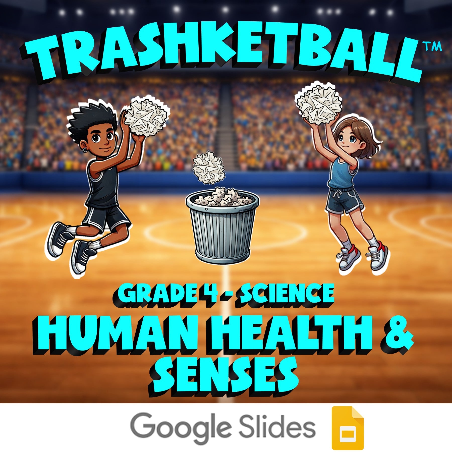 Human Health & Senses TRASHKETBALL Science Game - No Prep Grade 4 Review
