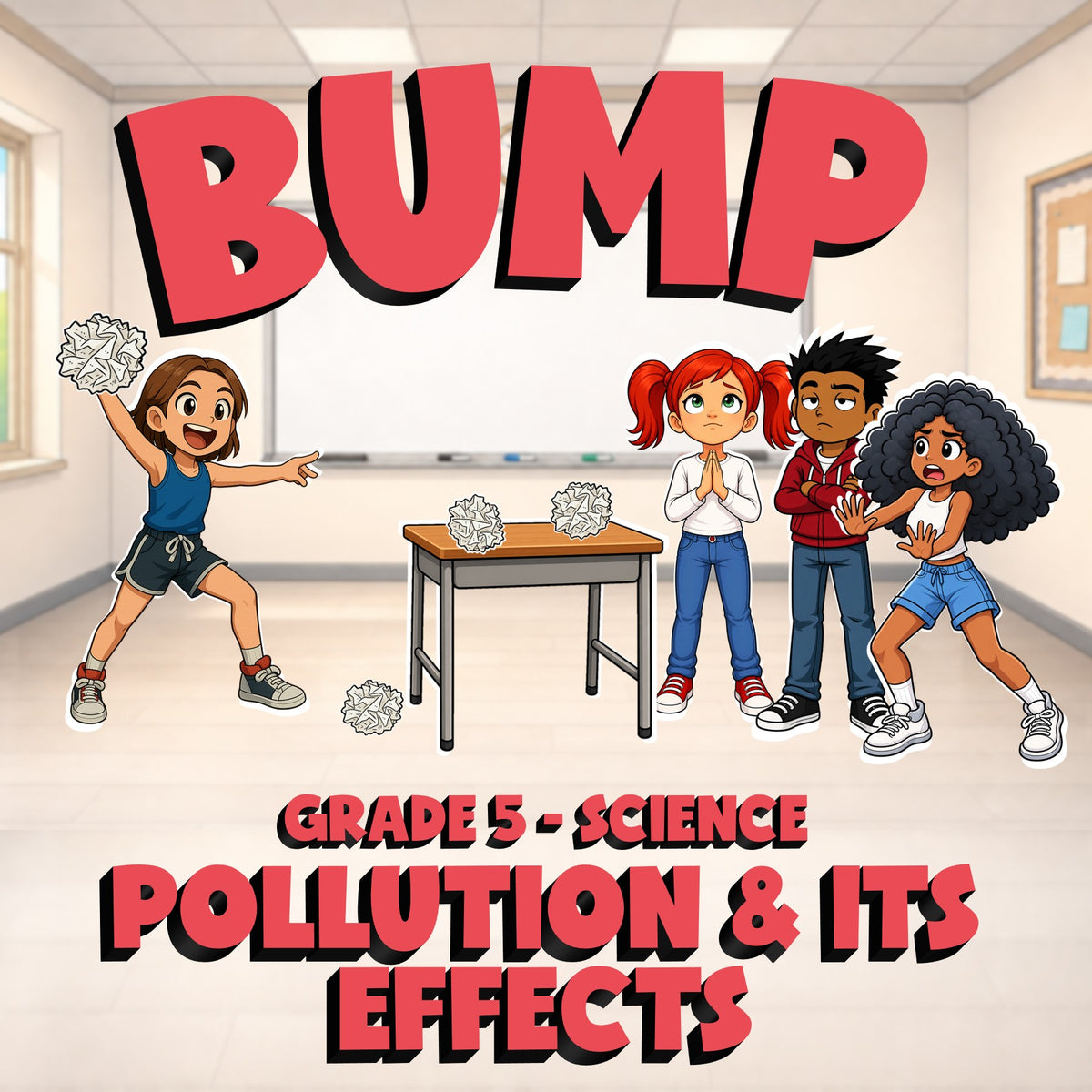 Pollution & Its Effects BUMP Science Game - No Prep Grade 5 Review Activity