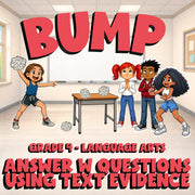 Answer W Questions Using Text Evidence BUMP ELA Game - No Prep Grade 4 Review