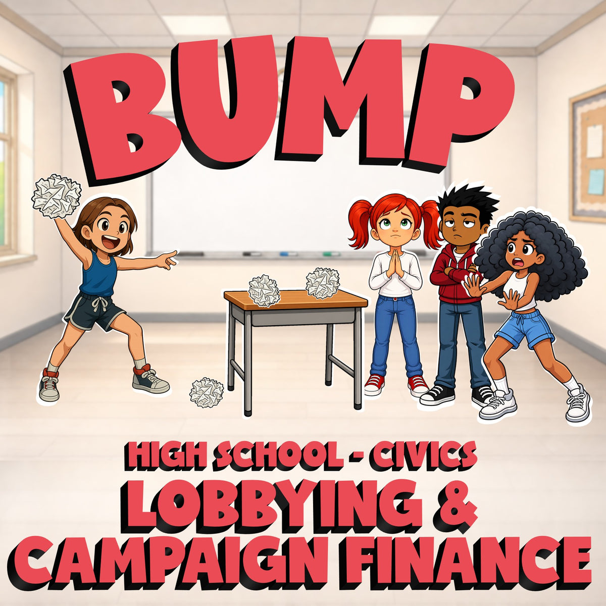 Lobbying & Campaign Finance BUMP Civics Game - No Prep Review Activity