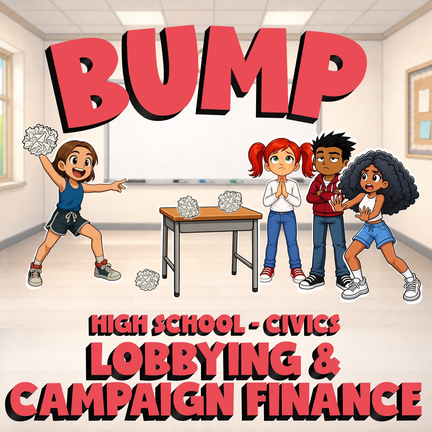 Lobbying & Campaign Finance BUMP Civics Game - No Prep Review Activity