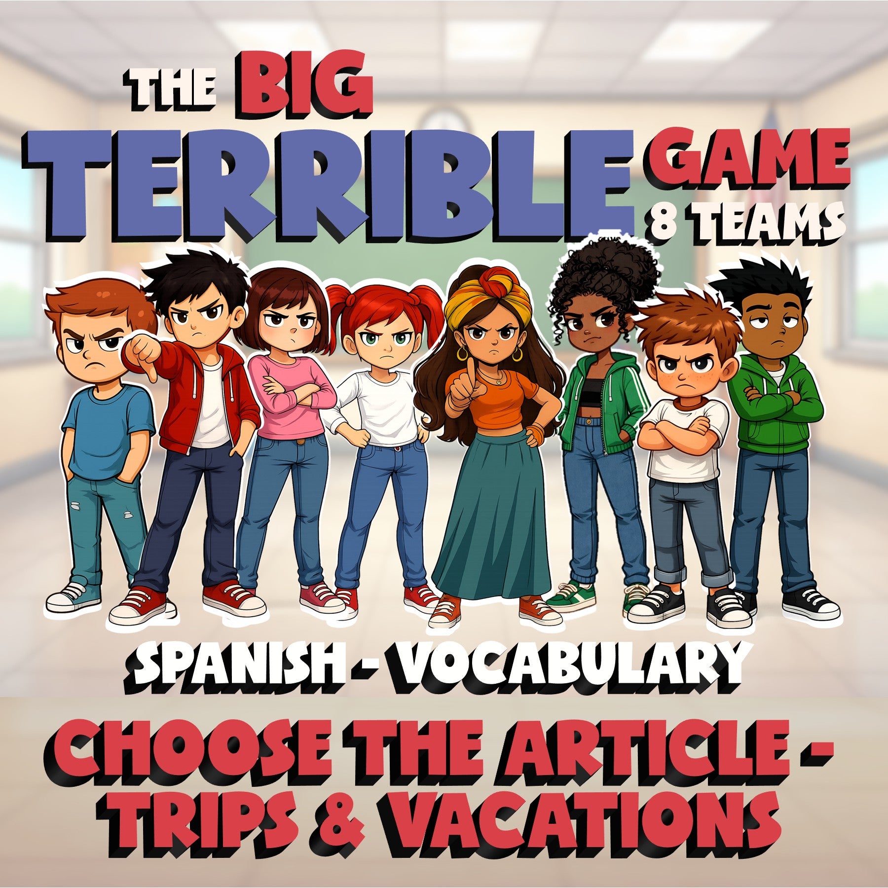Choose The Article - Trips & Vacations BIG TERRIBLE GAME - Spanish Exercise