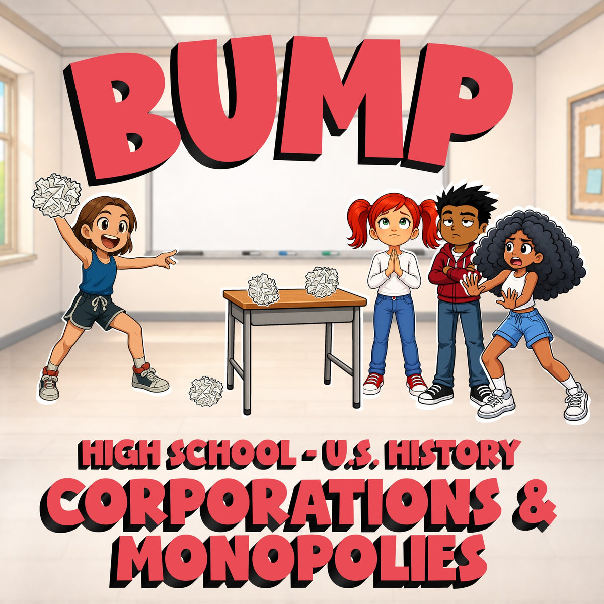 Corporations & Monopolies BUMP U.S. History Game - No Prep Review Activity