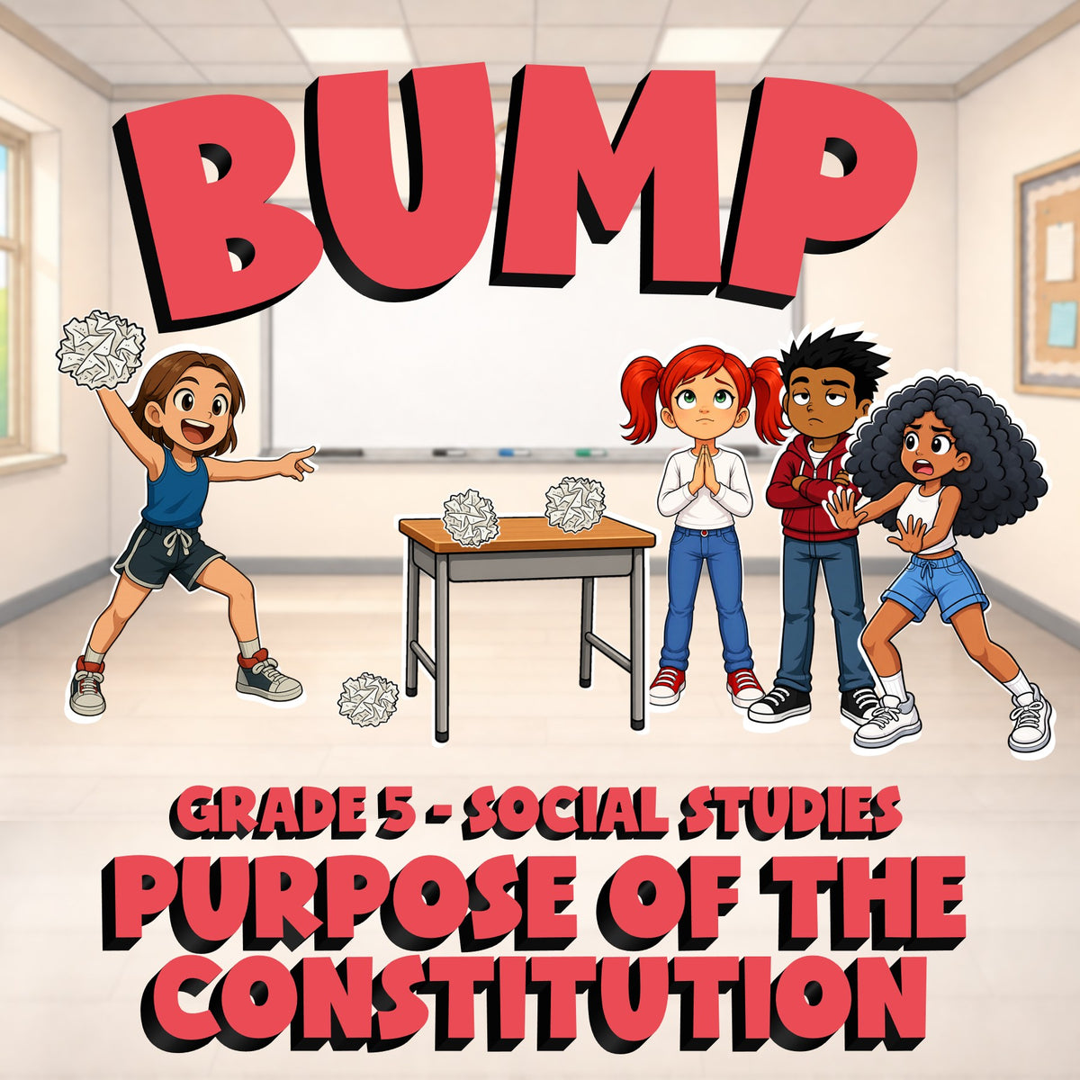 Purpose of the Constitution BUMP Socials Game - No Prep Grade 5 Review Activity