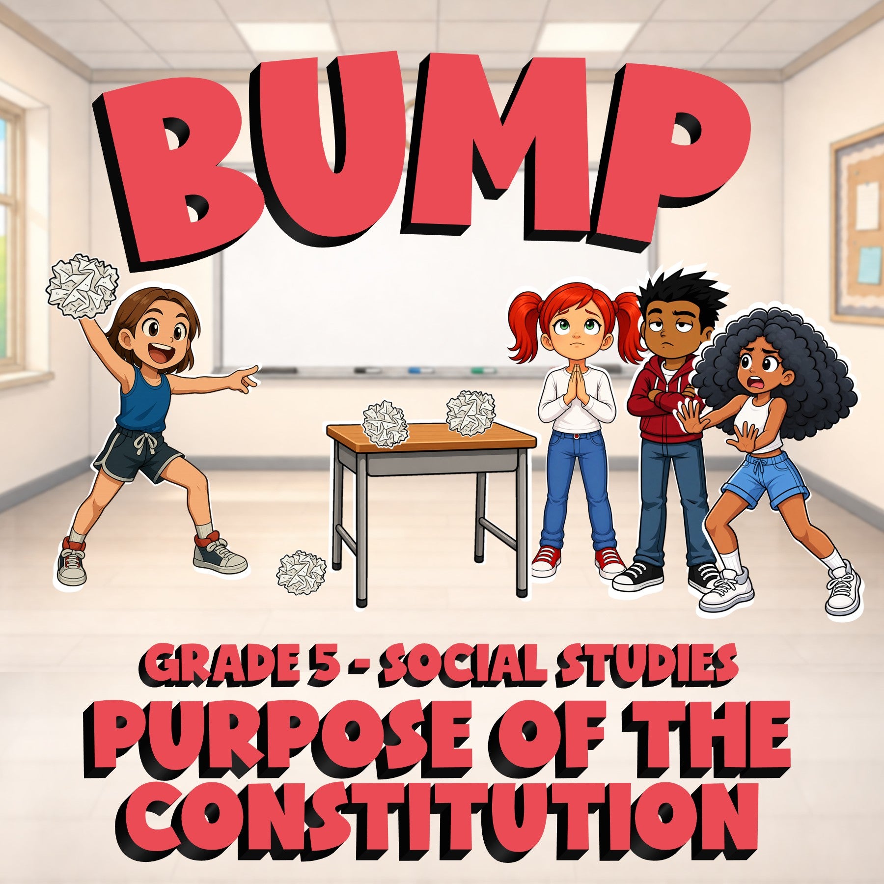 Purpose of the Constitution BUMP Socials Game - No Prep Grade 5 Review Activity