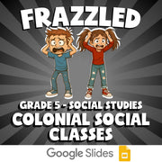 Colonial Social Classes FRAZZLED Socials Game - No Prep Grade 5 Review Activity