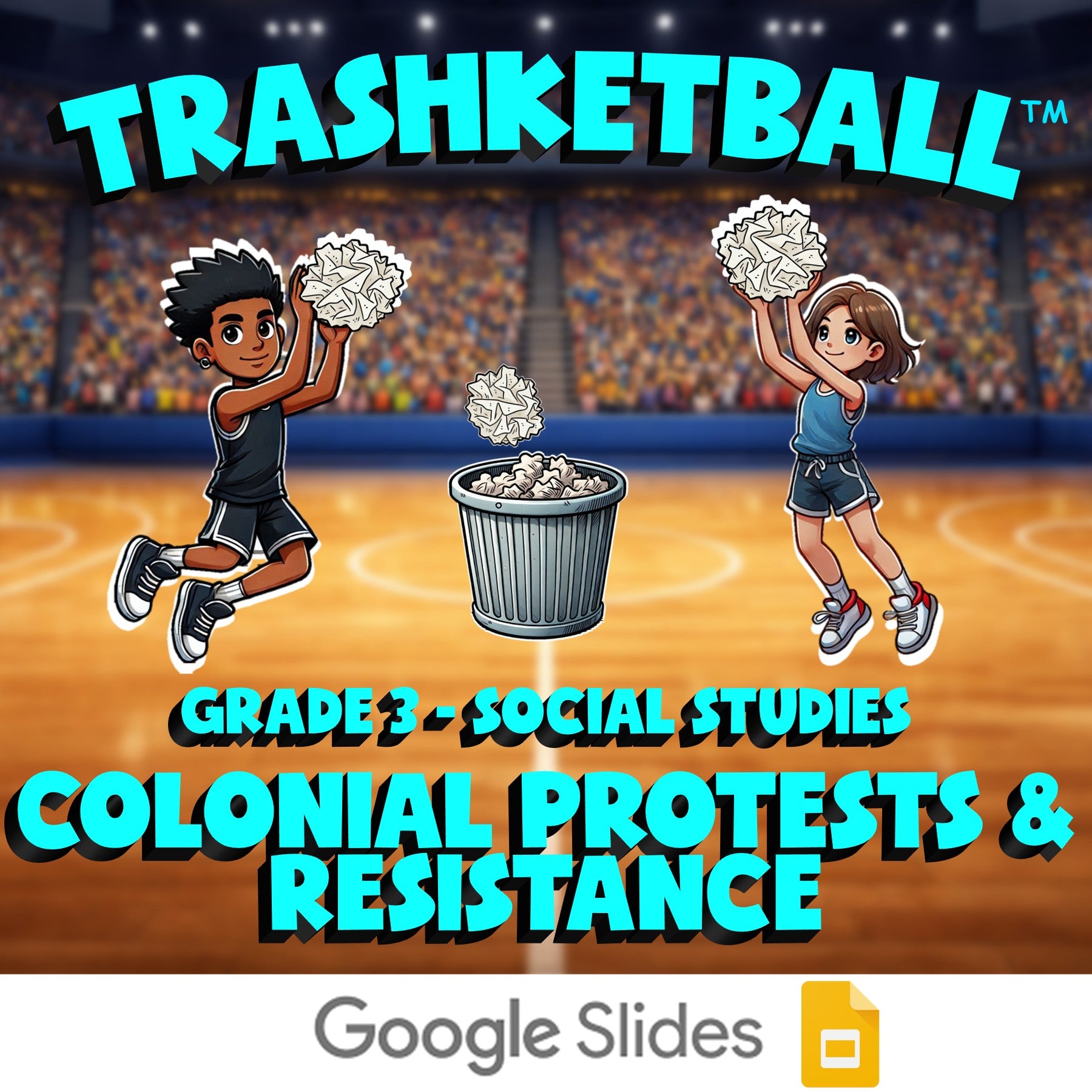 Colonial Protests & Resistance TRASHKETBALL Socials Game - No Prep Grade 3