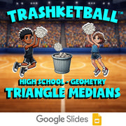 Triangle Medians TRASHKETBALL Math Game - No Prep Geometry Review Activity