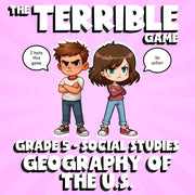 Geography of the U.S. THE TERRIBLE GAME - No Prep Grade 5 Socials Review