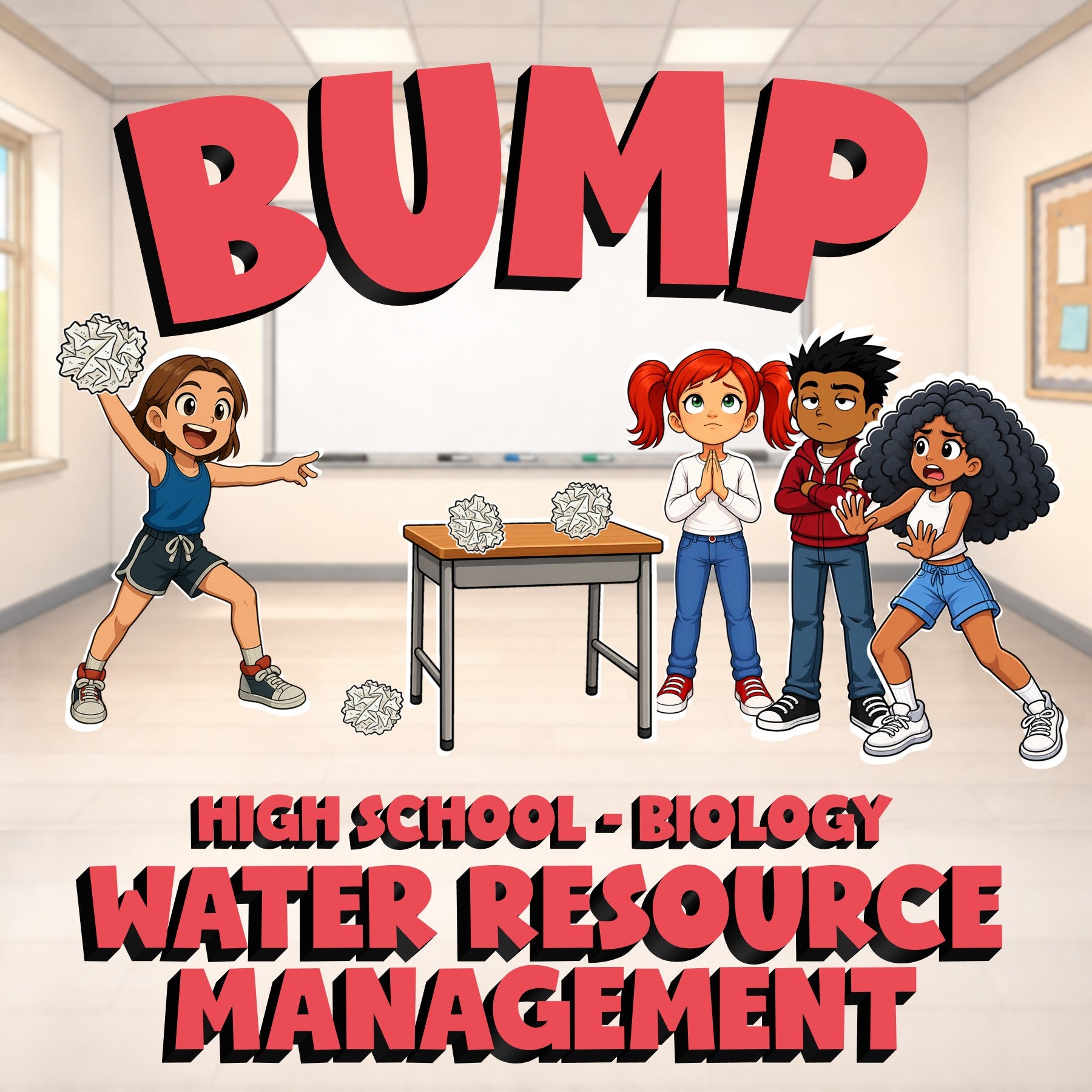 Water Resource Management BUMP Science Game - No Prep Biology Review Activity
