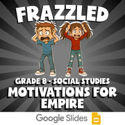 Motivations for Empire FRAZZLED Socials Game - No Prep Grade 8 Review Activity