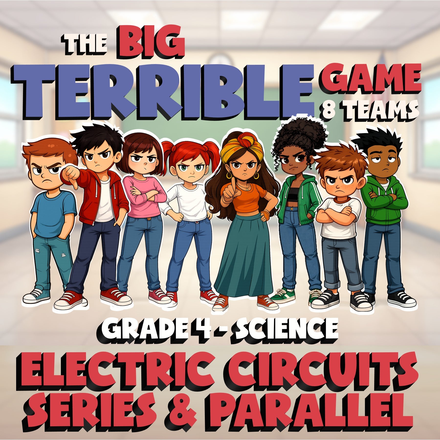 Electric Circuits Series & Parallel BIG TERRIBLE GAME - Grade 4 Science Review