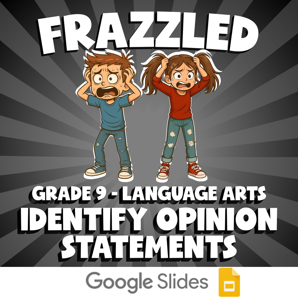 Identify Opinion Statements FRAZZLED ELA Game - No Prep Grade 9 Review Activity