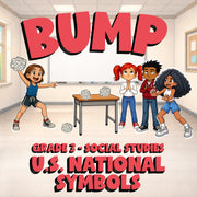 U.S. National Symbols BUMP Socials Game - No Prep Grade 3 Review Activity
