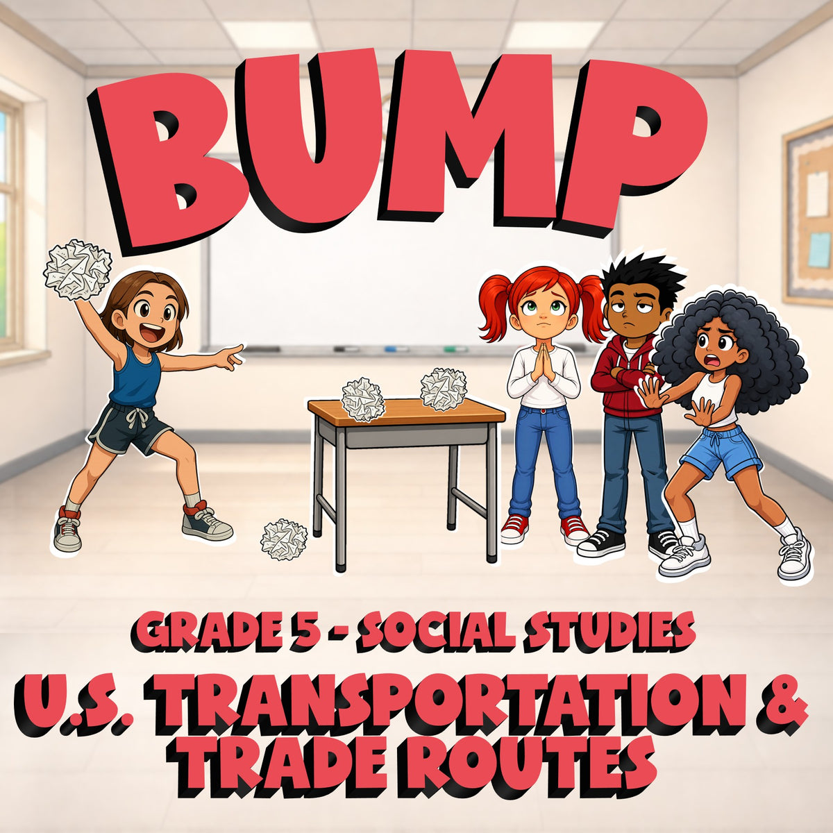 U.S. Transportation & Trade Routes BUMP Socials Game - No Prep Grade 5 Review