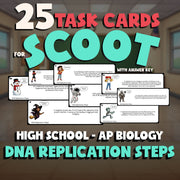 DNA Replication Steps SCOOT TASK CARDS Science Game - No Prep AP Biology Review