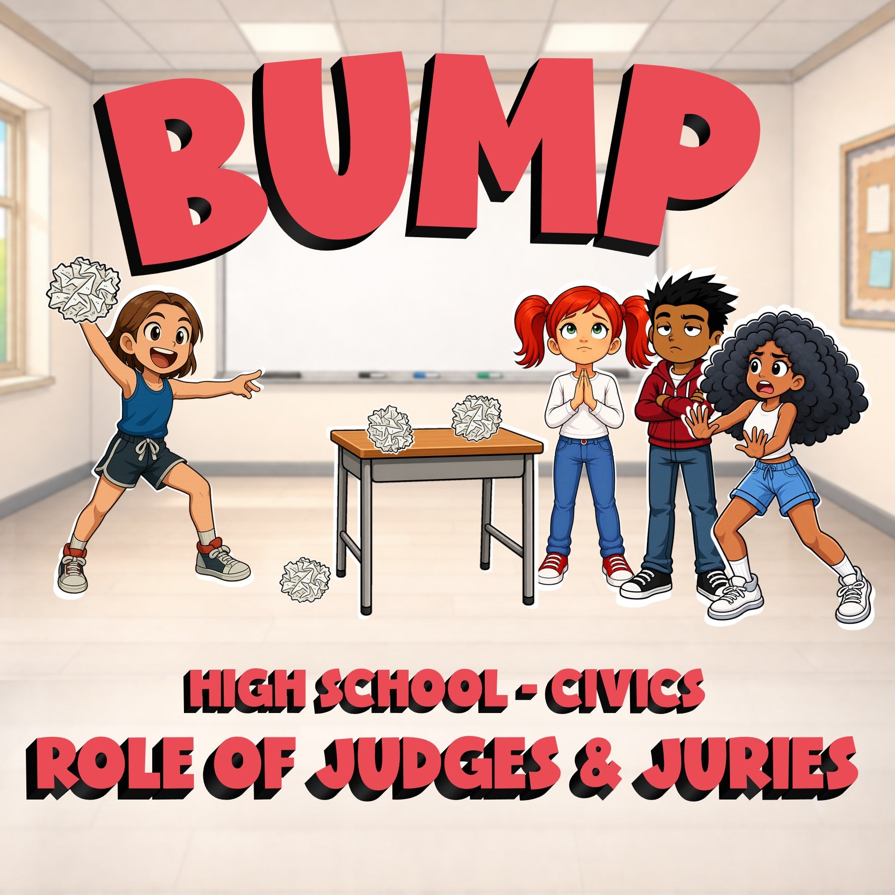 Role of Judges & Juries BUMP Civics Game - No Prep Review Activity