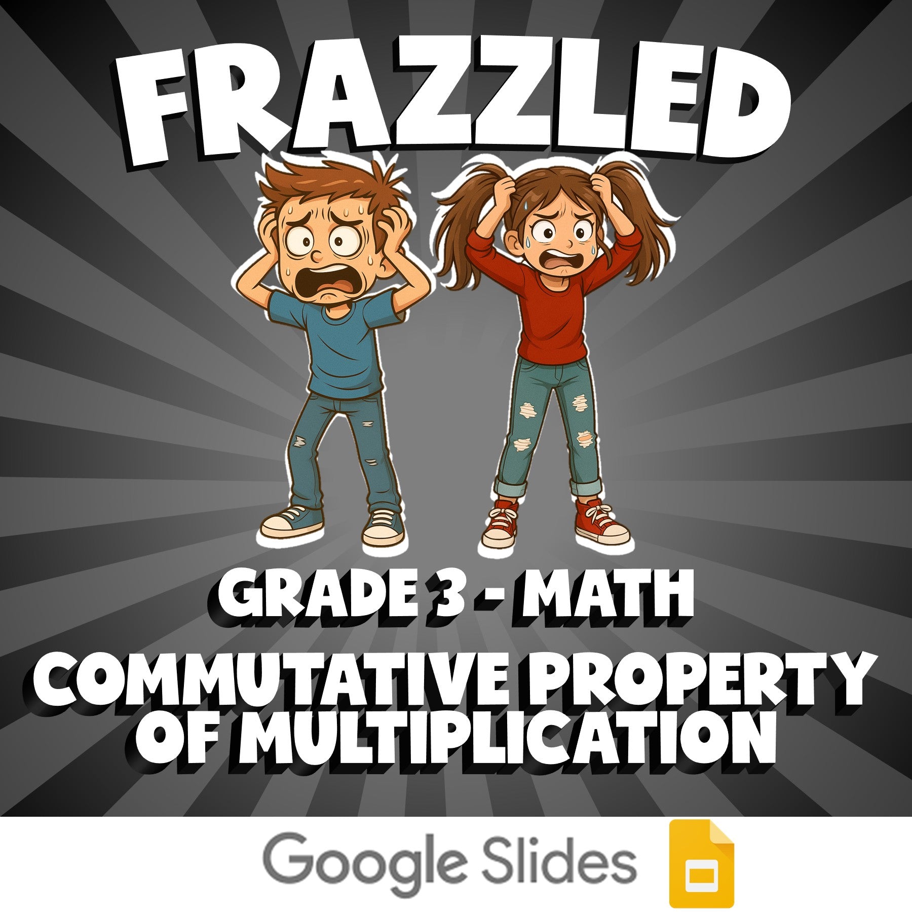 Commutative Property of Multiplication FRAZZLED Math Game - No Prep Grade 3
