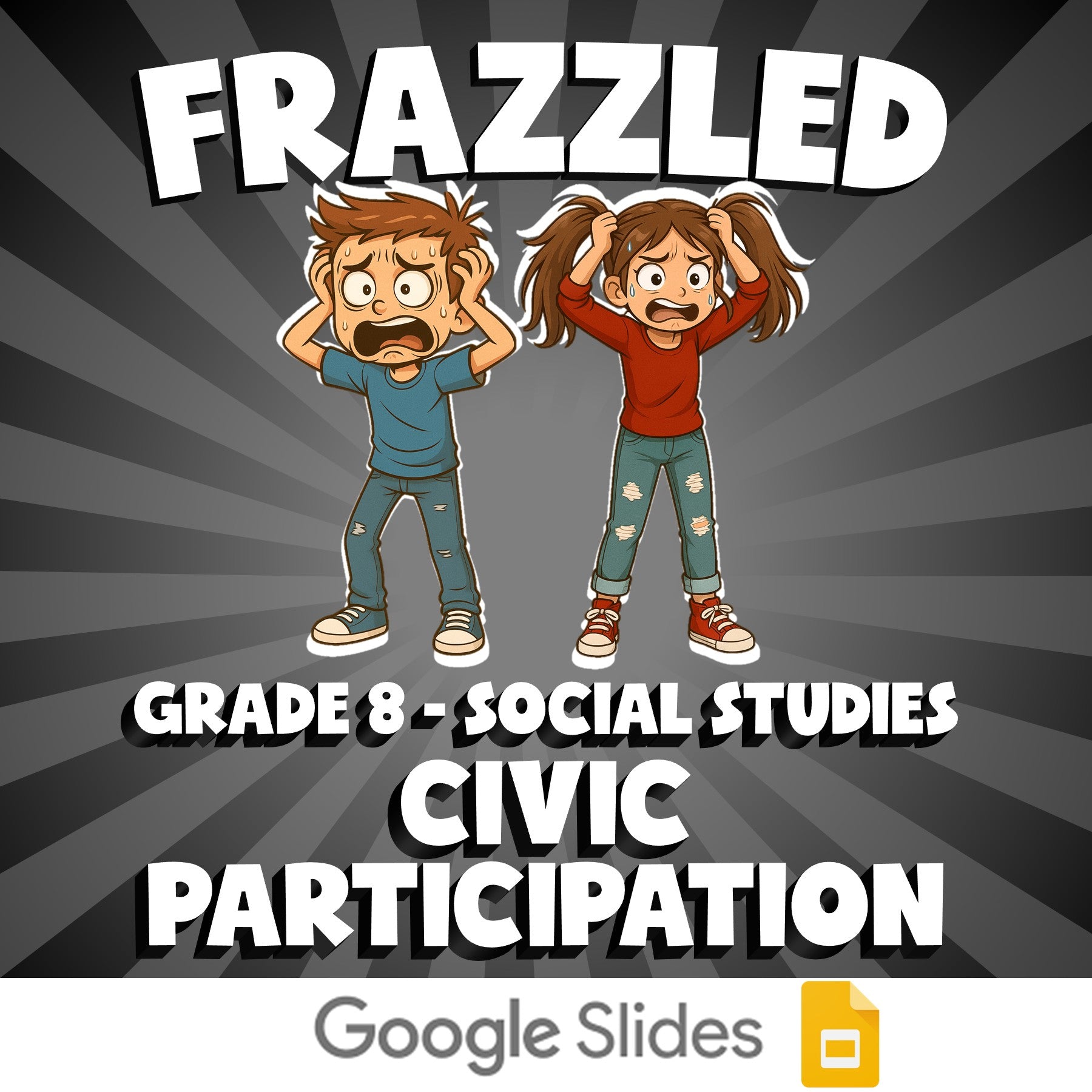 Civic Participation FRAZZLED Socials Game - No Prep Grade 8 Review Activity