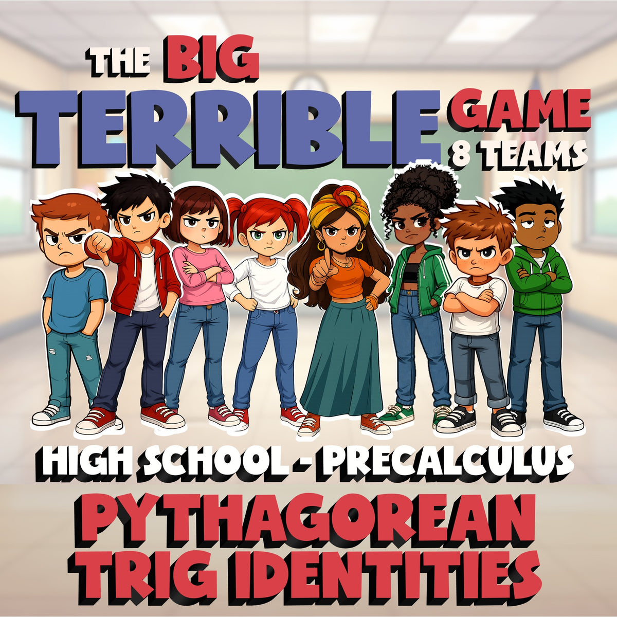 Pythagorean Trig Identities BIG TERRIBLE GAME - No Prep PreCalculus Math Review